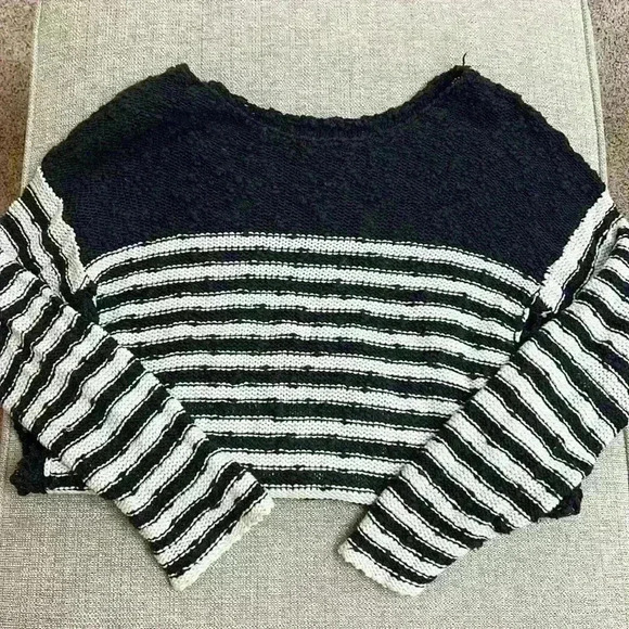 Free People Striped in Crochet Pullover Sweater - Picture 9 of 10
